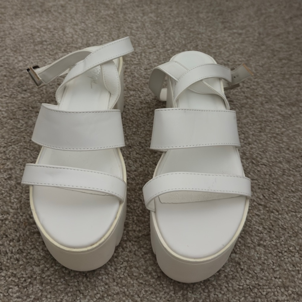 Nasty Gal Cleated Strappy Block Heel Platform Sandals